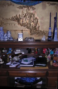 of course the chair is a tractor seat when you live in a barn