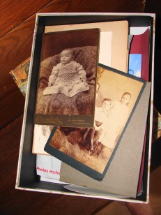 Dusty cardbox box of ancestors