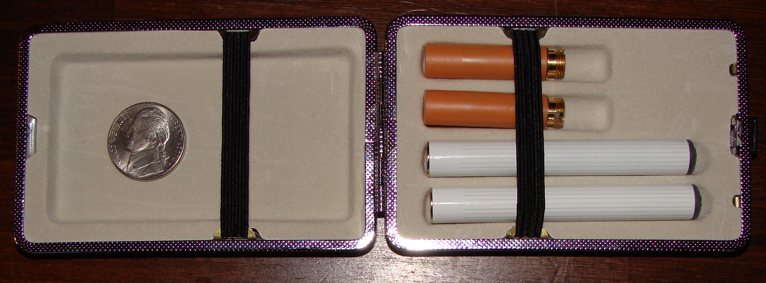 E-cigarette in the nifty case.