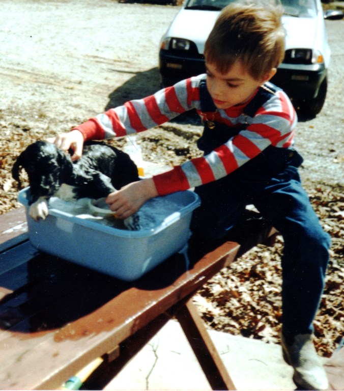 Chef Boy 'R Mine performing Saturday chores.
