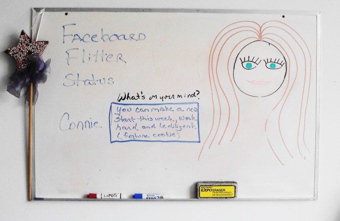 Connie jumps on the "inspirational message" bandwagon.