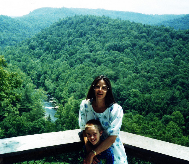 My two favorite things:  my boy and my mountains